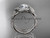 Nature Inspired Platinum Wedding Ring Set, Diamond Leaf and Vine Engagement Ring Set ADLR65S