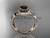 Gorgeous Black Diamond Wedding Ring, 14kt Rose Gold Flower Engagement Ring ADLR218