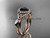 14kt rose gold diamond celtic trinity knot wedding ring, engagement ring with a Black Diamond center stone CT7314 14kt rose gold diamond celtic trinity knot wedding ring, engagement ring with a Black Diamond center stone CT7314