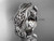 platinum celtic trinity knot wedding band, engagement ring CT7190G