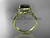 14k yellow gold diamond wedding ring,engagement ring with Black Diamond center stone ADLR23