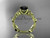 Crafted Celtic Trinity Knot Bridal Ring, 14kt Yellow Gold Leaf Black Diamond Engagement Ring CT7215 Crafted Celtic Trinity Knot Bridal Ring, 14kt Yellow Gold Leaf Black Diamond Engagement Ring CT7215