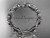 14kt white gold diamond flower wedding ring, engagement ring, wedding band ADLR197B