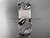 Unique Leaf and Vine Wedding Band, Platinum Engagement Ring ADLR252G