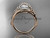 14kt rose gold diamond celtic trinity knot wedding ring, engagement ring CT7166
