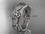 14kt white gold celtic trinity knot wedding band, engagement ring CT7504GM