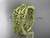 14kt yellow gold celtic trinity knot wedding band, matte finish wedding band, engagement  ring CT7517G