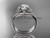 Gorgeous Celtic Engagement Ring, Platinum Trinity Knot Diamond Wedding Set CT7108S