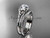 Gorgeous Celtic Engagement Ring, Platinum Trinity Knot Diamond Wedding Set CT7108S