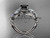 14kt white gold celtic trinity knot engagement ring , wedding ring with Black Diamond center stone CT769 14kt white gold celtic trinity knot engagement ring , wedding ring with Black Diamond center stone CT769
