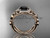 14kt rose gold diamond celtic trinity knot wedding ring, engagement ring with a Black Diamond center stone CT7302 14kt rose gold diamond celtic trinity knot wedding ring, engagement ring with a Black Diamond center stone CT7302