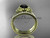 14kt yellow gold diamond celtic trinity knot wedding ring, engagement set with a Black Diamond center stone CT7154S