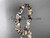 14k rose gold diamond leaf and vine wedding band,engagement ring ADLR12B