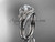 14kt white gold diamond leaf and vine wedding ring, engagement set ADLR91S