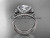 14kt white gold diamond butterfly wedding ring, engagement set with a "Forever One" Moissanite center stone ADLR141S