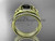14kt yellow gold diamond celtic trinity knot wedding ring, engagement ring with a Black Diamond center stone and double matching band CT7126S