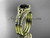 14kt yellow gold diamond celtic trinity knot wedding ring, engagement ring with a Black Diamond center stone and double matching band CT7126S
