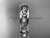 14kt white gold celtic trinity knot wedding band, engagement ring CT7503B