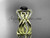 14kt yellow gold celtic trinity knot engagement ring, wedding ring with a Black Diamond center stone and double matching band CT790S 14kt yellow gold celtic trinity knot engagement ring, wedding ring with a Black Diamond center stone and double matching band CT790S