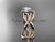14kt rose gold celtic trinity knot engagement set, wedding ring CT790S