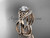 14kt rose gold celtic trinity knot engagement set, wedding ring CT790S