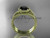 14kt yellow gold wedding ring, engagement set with a Black Diamond center stone ADLR389S