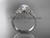 14kt white gold diamond celtic trinity knot wedding ring, engagement ring CT7391