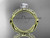 14k yellow gold diamond leaf and vine wedding ring,engagement ring with a "Forever One" Moissanite center stone ADLR353