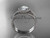 14kt white gold wedding ring, engagement set with a "Forever One" Moissanite center stone ADLR389S
