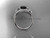 Platinum diamond leaf wedding ring, engagement ring with a Black Diamond center stone ADLR334