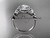 Platinum diamond floral wedding ring, engagement ring with a "Forever One" Moissanite center stone ADLR129