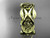 14kt yellow gold celtic trinity knot wedding band, engagement ring CT7264G