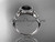 platinum diamond celtic trinity knot wedding ring, engagement ring with a Black Diamond center stone CT7219