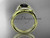 14kt yellow gold diamond wedding ring, engagement set with a Black Diamond center stone ADLR383S