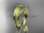 14kt yellow gold leaf and vine wedding ring, engagement ring, wedding band ADLR60B