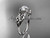14kt white gold celtic trinity knot wedding ring, engagement ring CT7169