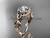 14kt rose gold diamond celtic trinity knot wedding ring, engagement ring CT7300