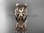 14kt rose gold celtic trinity knot wedding band, engagement ring CT7517G