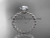 14k white gold diamond vine and leaf wedding ring, engagement ring ADLR34