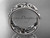 14kt white gold diamond leaf and vine wedding band, engagement ring ADLR150B