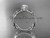 Trinity Ring with Diamonds, Platinum Celtic Triquetra Engagement Ring CT7353