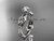 Trinity Ring with Diamonds, Platinum Celtic Triquetra Engagement Ring CT7353