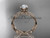 Women Moissanite Engagement Ring Set, Beautiful Rose Gold Bridal Ring ADLR132S