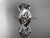 14kt white gold celtic trinity knot wedding band, engagement ring CT7510G