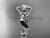 14kt white gold diamond celtic trinity knot wedding ring, engagement ring with a "Forever One" Moissanite center stone CT7326 14kt white gold diamond celtic trinity knot wedding ring, engagement ring with a "Forever One" Moissanite center stone CT7326