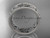 14kt white gold celtic trinity knot wedding band, matte finish wedding band, engagement ring CT7150G