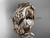 14kt rose gold celtic trinity knot wedding band, engagement ring CT7504G
