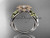 14kt tri color gold floral diamond unique engagement ring, wedding ring with a "Forever One" Moissanite center stone ADLR171 14kt tri color gold floral diamond unique engagement ring, wedding ring with a "Forever One" Moissanite center stone ADLR171