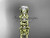 Flawless Moissanite Wedding Ring, 14kt Yellow Gold Floral Engagement Ring ADLR149