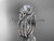 platinum diamond celtic trinity knot wedding ring, engagement set CT7155S